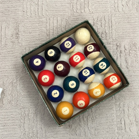Vintage Aramith Billard Set Pool Balls Phenolic 2 1/4" Made in Belgium Orgnl Box - Picture 12 of 16